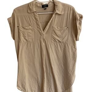 Jones New York Striped M Women’s Top Rayon Summer Sleeveless